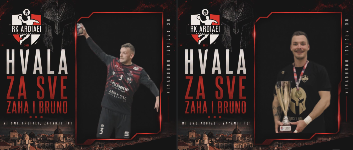 RK Ardiaei ostaje bez dvojice prvaka: Ajdin Zahirović i Bruno Ugrin napuštaju seniorsku momčad